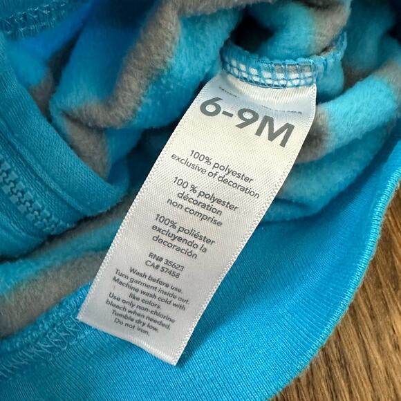 Carter’s fleece monkey hoodie, size 6-9M - Picture 5 of 5